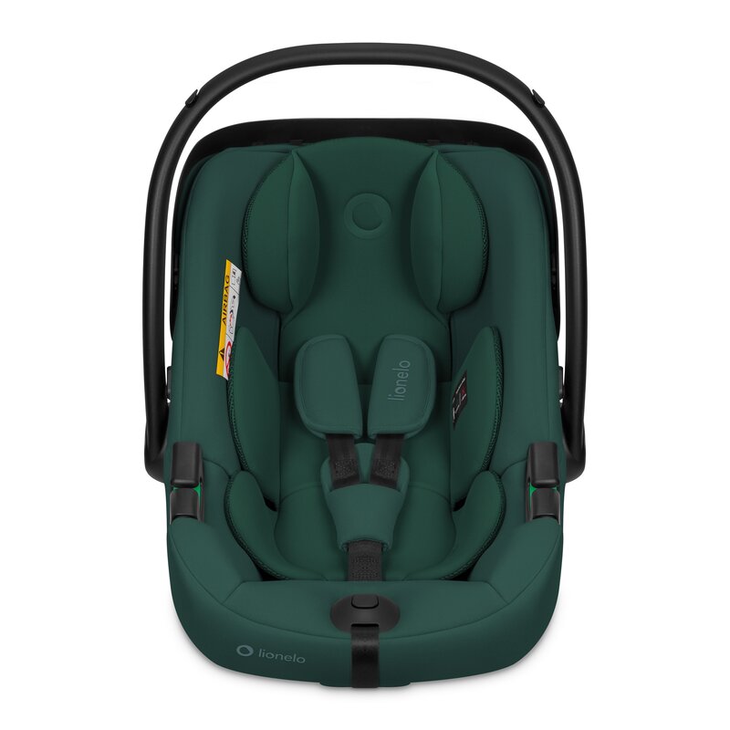 Scoica auto, Lionelo, i-Size Astrid, 0-13 Kg, 40-87 cm, Cu maner si capotina reglabile, Cu protectie laterala avansata, Salteluta confortabila, Testat ADAC, Conform cu standardul european de securitate R129, Verde