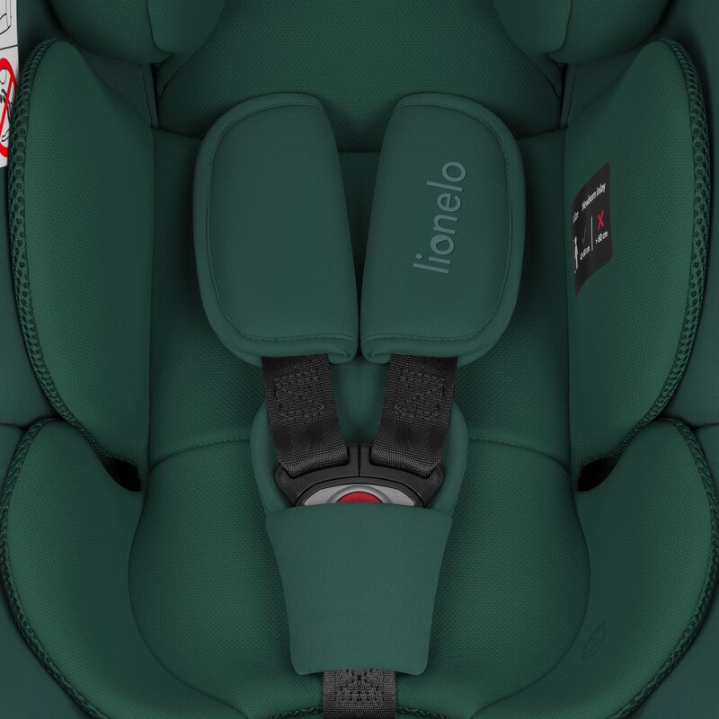 Scoica auto, Lionelo, i-Size Astrid, 0-13 Kg, 40-87 cm, Cu maner si capotina reglabile, Cu protectie laterala avansata, Salteluta confortabila, Testat ADAC, Conform cu standardul european de securitate R129, Verde