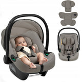 Scoica auto, Lionelo, i-Size Astrid, 0-13 Kg, 40-87 cm, Cu maner si capotina reglabile, Cu protectie laterala avansata, Salteluta confortabila, Testat ADAC, Conform cu standardul european de securitate R129, Taupe