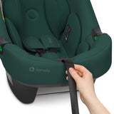 Scoica auto, Lionelo, i-Size Astrid, 0-13 Kg, 40-87 cm, Cu maner si capotina reglabile, Cu protectie laterala avansata, Salteluta confortabila, Testat ADAC, Conform cu standardul european de securitate R129, Verde