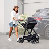 Scoica auto, Lionelo, i-Size Astrid, 0-13 Kg, 40-87 cm, Cu salteluta, Testat ADAC, Conform cu standardul european de securitate R129, Negru Onyx