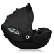 Scoica auto, Lionelo, Moxie, i-Size, Include baza rotativa 360 cu picior de fixare, 40-87 cm, Tetiera reglabila, intarita cu spuma de memorie, Carcasa ventilata, Din bambus, Protectie avansata, Conform R129, Negru
