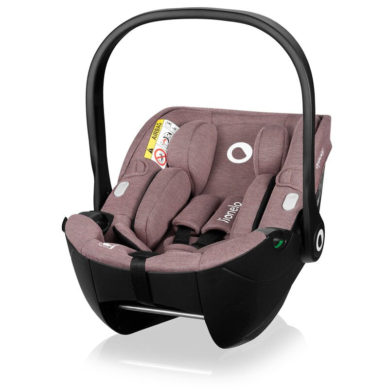 Scoica auto, Lionelo, Moxie, i-Size, Include baza rotativa 360 cu picior de fixare, 40-87 cm, Tetiera reglabila, intarita cu spuma de memorie, Carcasa ventilata, Din bambus, Protectie avansata, Conform R129, Mov - gogobaby.ro
