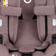 Scoica auto, Lionelo, Moxie, i-Size, Include baza rotativa 360 cu picior de fixare, 40-87 cm, Tetiera reglabila, intarita cu spuma de memorie, Carcasa ventilata, Din bambus, Protectie avansata, Conform R129, Mov