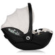 Scoica auto, Lionelo, Moxie, i-Size, Include baza rotativa 360 cu picior de fixare, 40-87 cm, Tetiera reglabila, intarita cu spuma de memorie, Carcasa ventilata, Din bambus, Protectie avansata, Conform R129, Bej