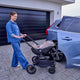 Scoica auto, Lionelo, Moxie, i-Size, Include baza rotativa 360 cu picior de fixare, 40-87 cm, Tetiera reglabila, intarita cu spuma de memorie, Carcasa ventilata, Din bambus, Protectie avansata, Conform R129, Mov