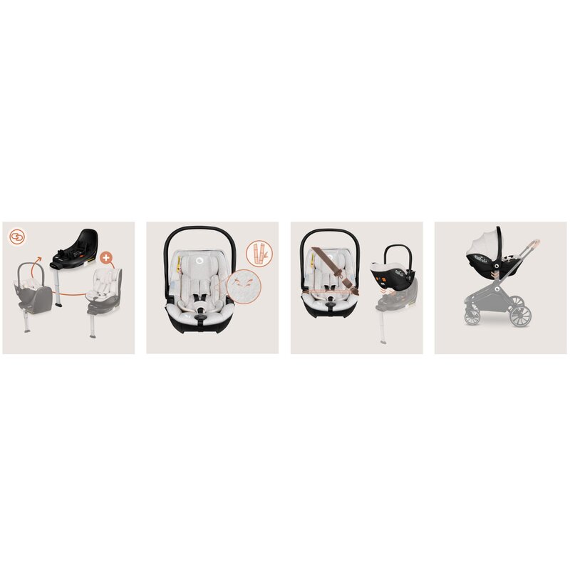 Scoica auto, Lionelo, Moxie, i-Size, Include baza rotativa 360 cu picior de fixare, 40-87 cm, Tetiera reglabila, intarita cu spuma de memorie, Carcasa ventilata, Din bambus, Protectie avansata, Conform R129, Bej - gogobaby.ro