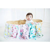 Scutec din bambus, Bocioland, Teddy Bear, Material certificat Oeko Tex Standard 100, Dimensiune mare, 75x75 cm, Multicolor