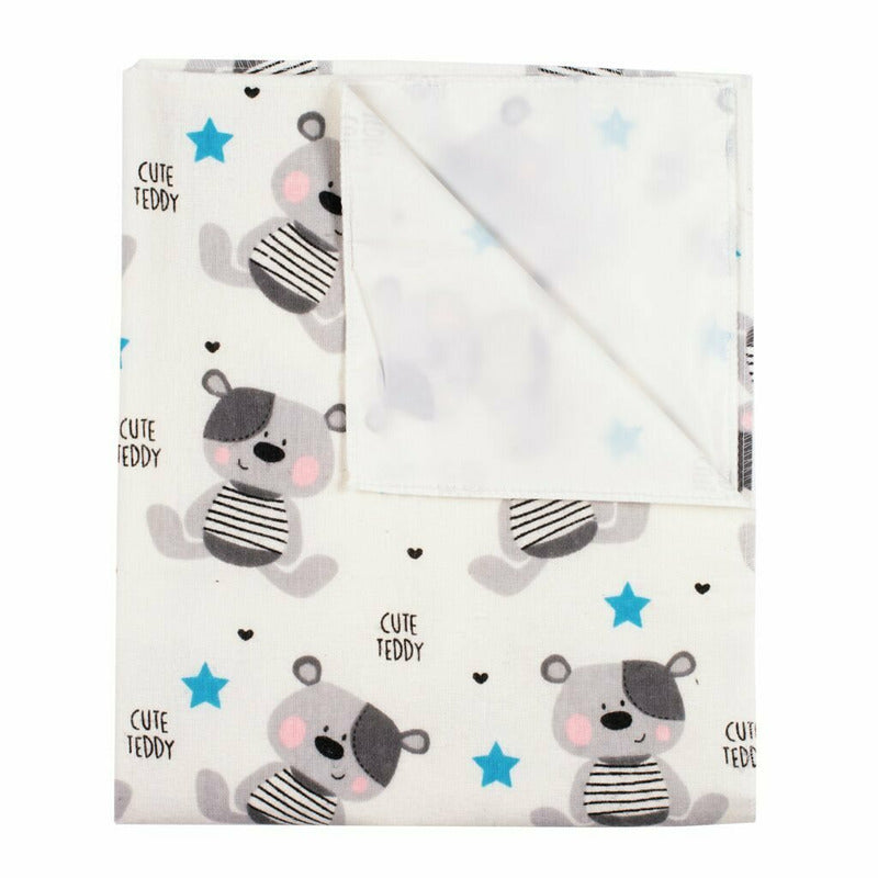 Scutec impermeabil, New Baby, Din flanel, Cu multiple intrebuintari, Dimensiune 57x47 cm, Cute Teddy - gogobaby.ro