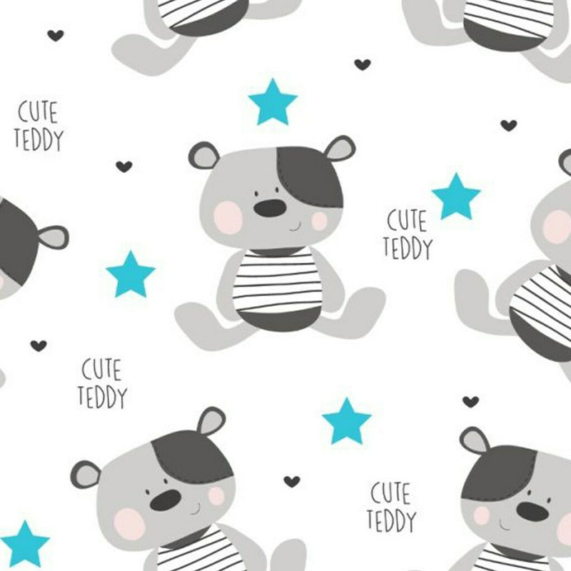 Scutec impermeabil, New Baby, Din flanel, Cu multiple intrebuintari, Dimensiune 57x47 cm, Cute Teddy