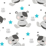 Scutec impermeabil, New Baby, Din flanel, Cu multiple intrebuintari, Dimensiune 57x47 cm, Cute Teddy