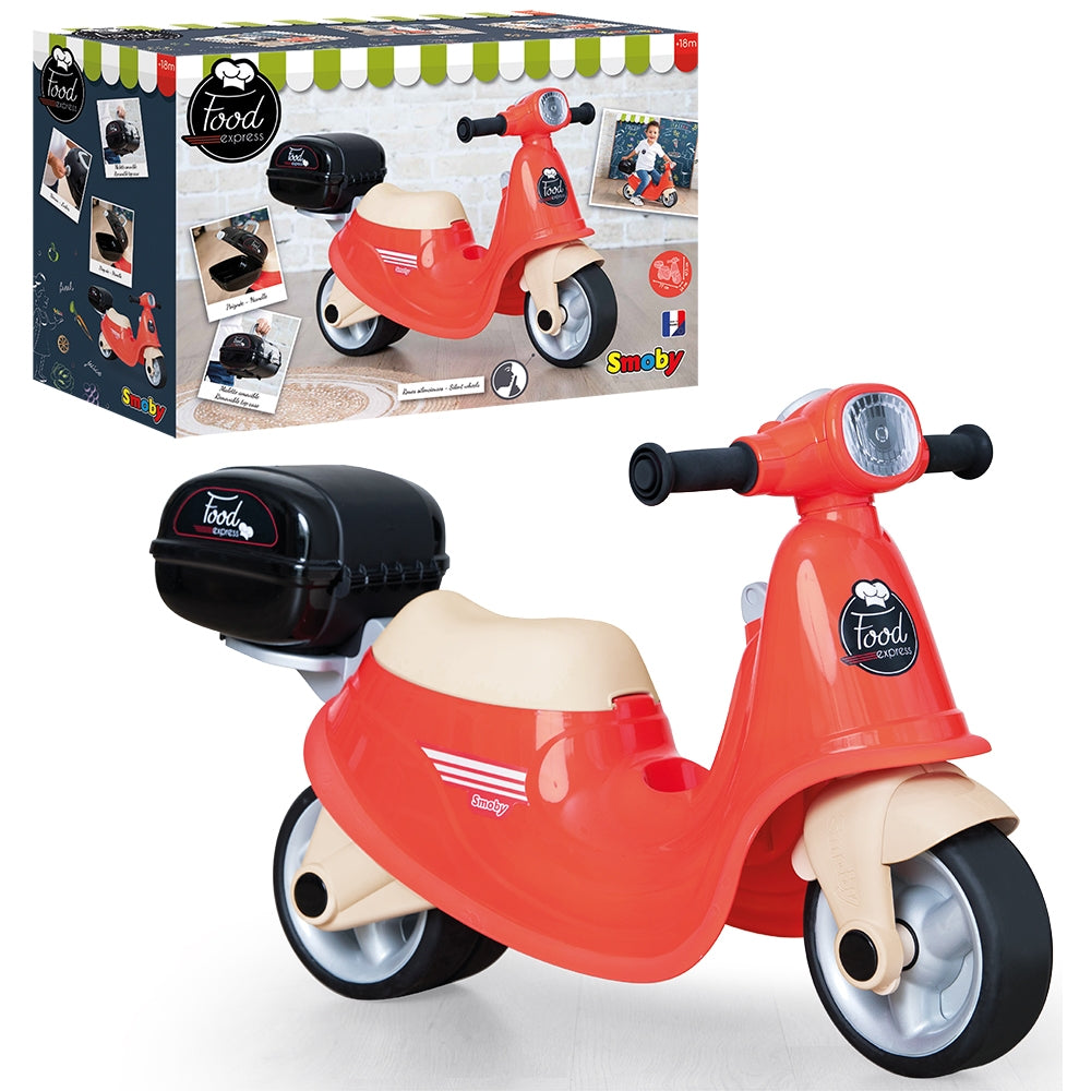 Scuter Smoby Scooter Ride-On Food Express rosu - gogobaby.ro