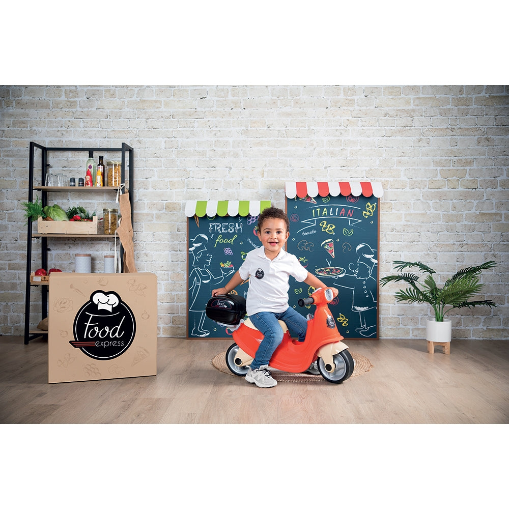 Scuter Smoby Scooter Ride-On Food Express rosu - gogobaby.ro