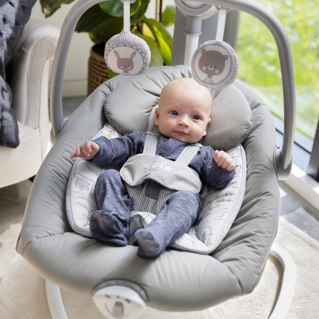 Joie - Leagan si balansoar rotativ Serina 2 in 1 Walnut - gogobaby.ro