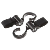 Set 2 carlige auto pentru carucior, Jane, Fixare pe cadru, multifunctionale, Negru