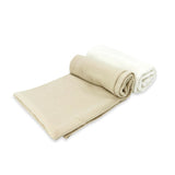 Set 2 museline, Qmini, Multifunctionale, Din bumbac certificat Oeko Tex Standard 100, Ideale pentru infasat, 75x75 cm, Warm beige and Cream