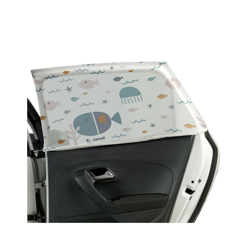 Set 2 parasolare plasa auto cu acoperire 100%, Jane, Universale, Usor de instalat, fara ventuze, Lazuli Blue