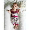 Set 2 piese, New Baby, Pentru vara, Include pantaloni scurti, body cu volanas, Marime 62, Din bumbac 100%, Little Girl
