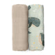 Set 2 scutece, Petite&Mars, Misty, Din muselina de bambus, Hipoalergenice, Dimensiuni mari, 120 x 120 cm, Certificate Oeko Tex Standard 100, Whale Song