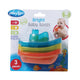 Set 3 jucarii de baie, Playgro, Include 3 barcute colorate, Cu gauri pentru a se revarsa apa, 6 luni+, Bright Baby Boats