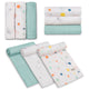 Set 3 museline, Lionelo, Dot, Multifunctionale, Din bambus, Ideale pentru infasat, Cu proprietati antibacteriene, antifungice si antialergice, Lavabile la masina de spalat, 70x70 cm, Multicolor