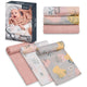 Set 3 museline, Lionelo, Leaf, Multifunctionale, Din bambus, Ideale pentru infasat, Cu proprietati antibacteriene, antifungice si antialergice, Lavabile la masina de spalat, 70x70 cm, Multicolor