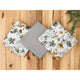 Set 3 museline, Qmini, Multifunctionale, Din bumbac certificat Oeko Tex Standard 100, 30x30 cm, Botanica si Grey