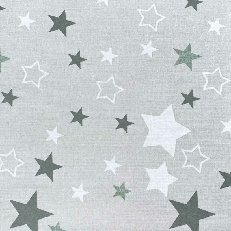 Set 3 piese, New Baby, Baby Nest, Cu paturica si pernuta, White/Grey stars - gogobaby.ro