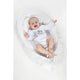 Set 3 piese, New Baby, Luxury, Baby Nest cu doua fete, Cu paturica si pernuta in forma de inima, Minky Heart White