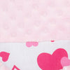 Set 3 piese, New Baby, Luxury, Baby Nest cu doua fete, Cu paturica si pernuta in forma de inima, Minky Hearts Pink