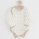 Set 3 piese, New Baby, Classic II, Include 3 body-uri cu maneca lunga, Marime 62, Din bumbac 100%, Beige