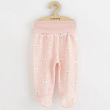 Set 3 piese, New Baby, Classic II, Include 3 perechi de pantalonasi cu botosei, Marime 50, Din bumbac 100%, Pink