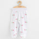 Set 3 piese, New Baby, Classic II, Include 3 perechi de pantalonasi cu botosei, Marime 50, Din bumbac 100%, Pink