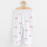 Set 3 piese, New Baby, Classic II, Include 3 perechi de pantalonasi cu botosei, Marime 50, Din bumbac 100%, Pink