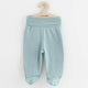 Set 3 piese, New Baby, Classic II, Include 3 perechi de pantalonasi cu botosei, Marime 62, Din bumbac 100%, Blue
