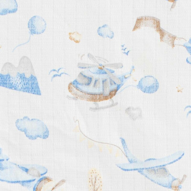 Set 3 scutece, New Baby, Multifunctionale, Din bumbac 100%, Material certificate Oeko Tex Standard 100, 70x80 cm, Multicolor, Boy - gogobaby.ro
