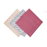 Set 3 scutece, Petite&Mars, Moussy, Din muselina de bambus, Hipoalergenice, 68 x 68 cm, Certificate Oeko Tex Standard 100, Pink Meadow