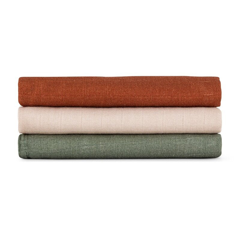 Set 3 scutece, Petite&Mars, Moussy, Din muselina de bambus, Hipoalergenice, 68 x 68 cm, Certificate Oeko Tex Standard 100, Earth Tones