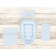 Set 4 in 1 Cosulet bebelus, MimiNu, Baby Cocoon 75x55 cm, Cu volanase, Husa bumbac, Din bumbac certificat Oeko Tex Standard 100, Cu paturica cu volanase 50x70 cm, Cu salteluta, Cu perna fluture, Colectia Royal, Blue