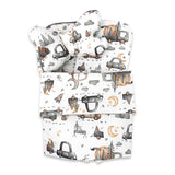 Set 4 in 1 Cosulet bebelus, MimiNu, Baby Cocoon 75x55 cm, Husa bumbac, Din bumbac certificat Oeko Tex Standard 100, Cu paturica 50x70 cm, Cu salteluta, Cu perna fluture, Design, Cars Grey