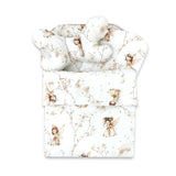 Set 4 in 1 Cosulet bebelus, MimiNu, Baby Cocoon 75x55 cm, Husa bumbac, Din bumbac certificat Oeko Tex Standard 100, Cu paturica 50x70 cm, Cu salteluta, Cu perna fluture, Fairy
