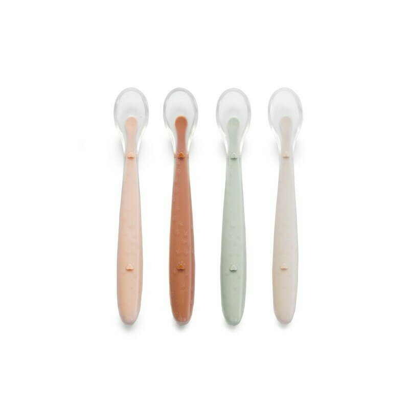 Set 4 lingurite, Jane, Din silicon, 1.2 x 1.5 x 14.7 cm, BPA Free, Sunset