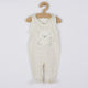 Set 4 piese, New Baby, Include bluza, body cu maneca lunga, salopeta fara maneci, caciulita, Marime 56, Din bumbac 100%, Sweet Bear Beige
