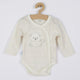 Set 4 piese, New Baby, Include bluza, body cu maneca lunga, salopeta fara maneci, caciulita, Marime 56, Din bumbac 100%, Sweet Bear Beige