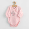 Set 5 piese, New Baby, Include Salopeta fara maneci, jacheta, body cu maneca lunga, caciulita, manusi, Marime 50, Din bumbac 100%, Classic Pink