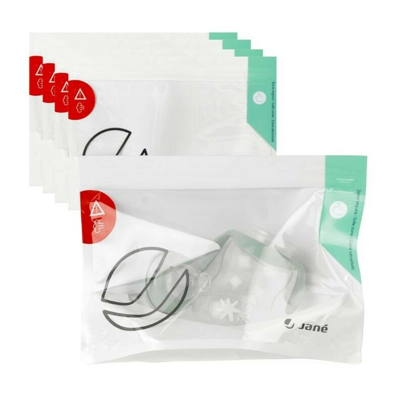 Set 5 pungi de sterilizare, Jane, Pentru microunde, Gata in 90 de secunde, 28 x 21 cm