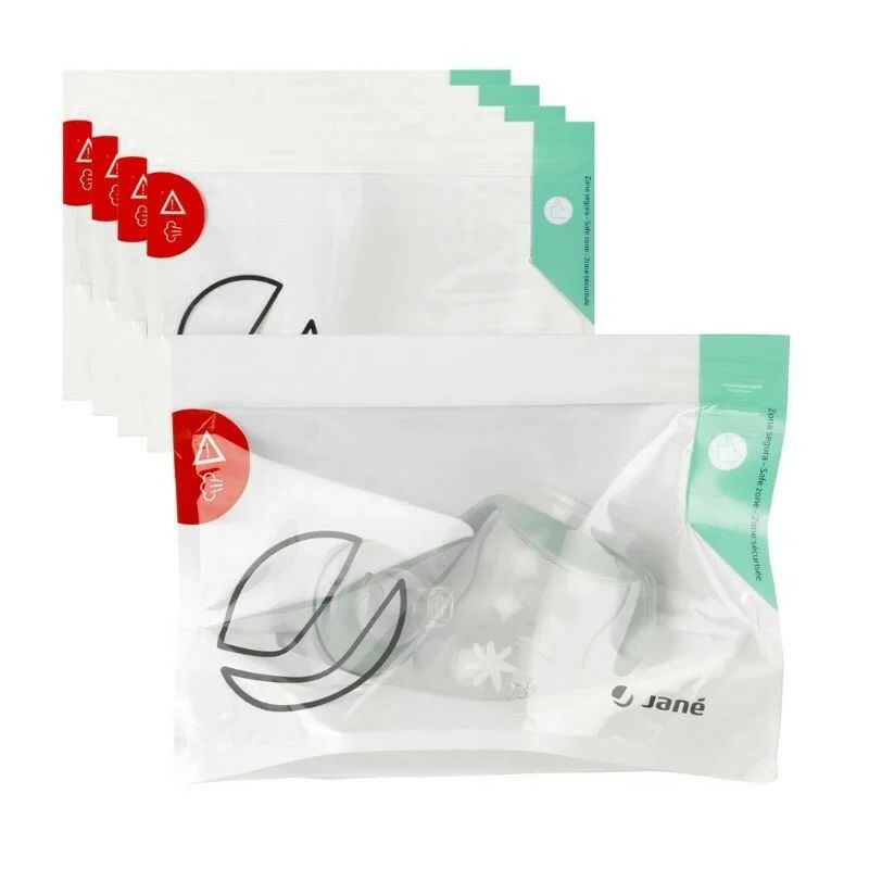Set 5 pungi de sterilizare, Jane, Pentru microunde, Gata in 90 de secunde, 28 x 21 cm