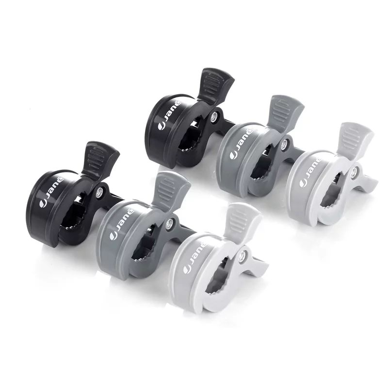Set 6 clesti pentru carucior, Jane, Multifunctional, Gri si negru