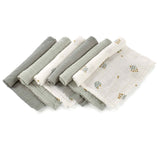 Set 6 scutece, Jane, Din muselina de bambus, Hipoalergenice, 35 x 35 cm, Botanic