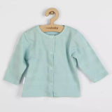 Set 7 piese, New Baby, Include body cu maneca lunga, bluza, pantalonasi cu botosei, salopeta fara maneci, caciulita, manusi, botosei, Marime 56, Din bumbac 100%, I am Blue